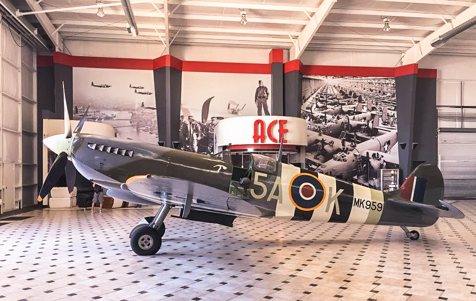 Texas Flying Legends Museum Acquires a Spitfire 11 MK959 inside the TFLM hangar wearing the same markings and codes (5A-K) she had during her time with 329 Squadron during the summer of 1944. (photo by Moreno Aguiari)