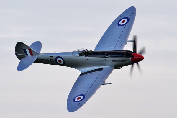 Spitfire FR.XVIIIe SM845 (G-BUOS) Makes First Post-Restoration Flight 10 Piloting SM845 on her first flight was the Aircraft Restoration Company’s Spitfire guru, John Romain, a man who has flown a plethora of vintage aircraft and warbirds. Image credit David Whitworth via Global Aviation Resource.)