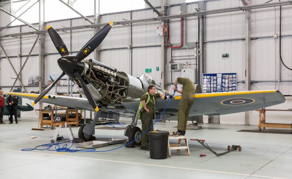 Battle of Britain Memorial Flight Spitfire TE311 Turns 80 12 Spitfire TE311 seen inside the BBMF hangar in 2012 nearing the end of a decade long restoration to return her to airworthy condition. Photo Ian Savage