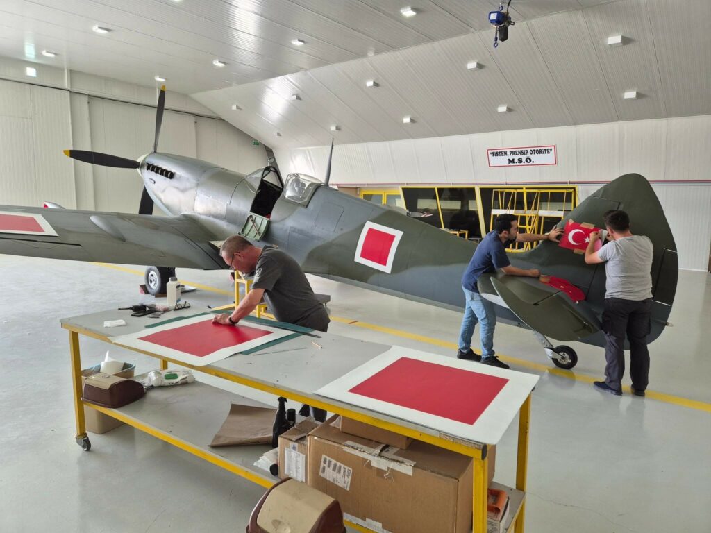 Spitfire Mk.IX TE517 Receives Turkish Air Force Markings 10 Spitfire gets Turkish livery