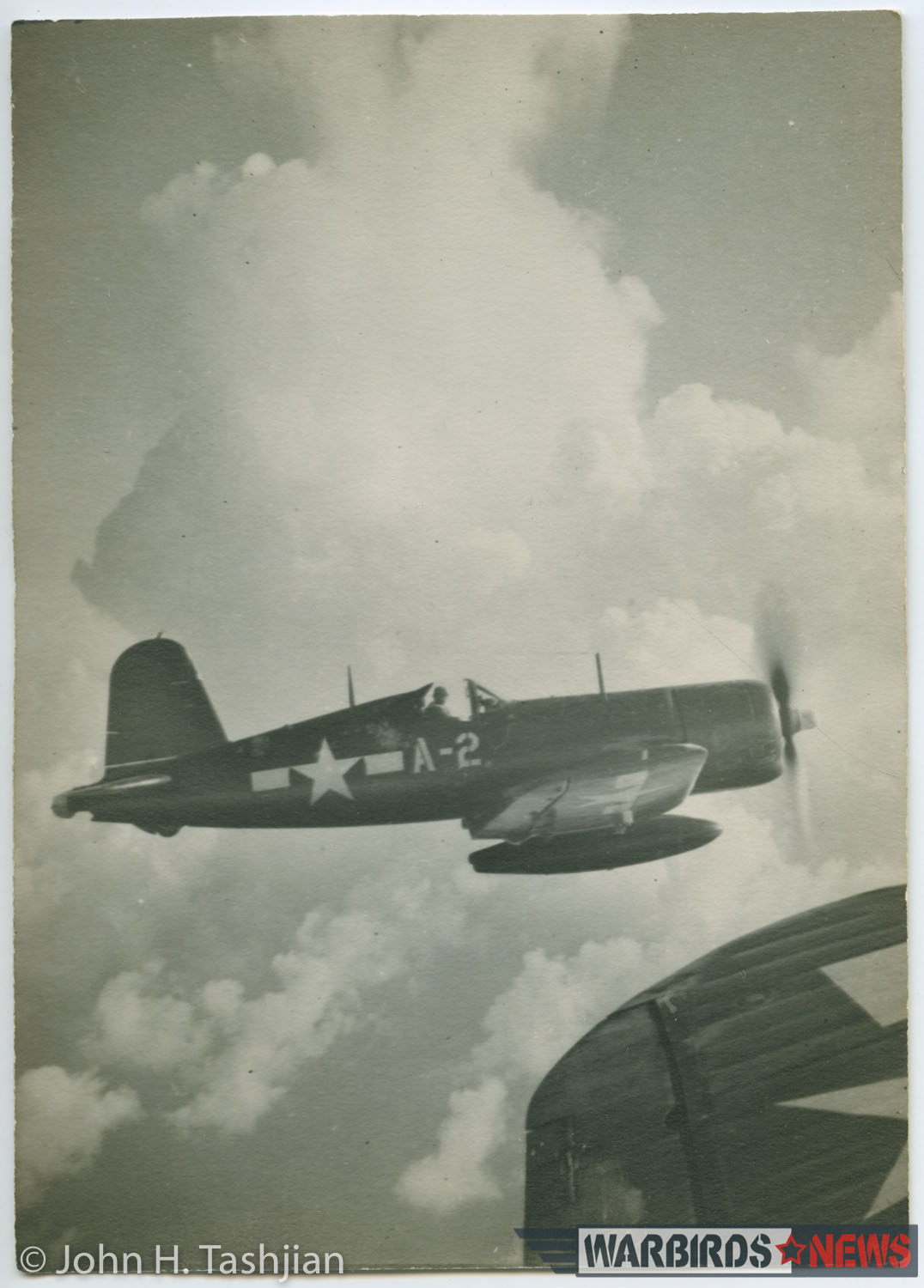 Planes of Fame Air Museum's F4U-1A Corsair Is a Combat Veteran! 11 Mr. Purdy flying a Corsair (sadly not 17799) taken by his wingman, John H. Tashjian. (photo via Planes of Fame)