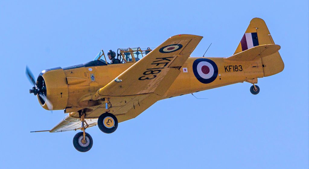 The Battle of Britain Memorial Flight’s (BBMF) Pre-Season Work-Up Flying is Now Well Underway at RAF Coningsby 15 Sqn Ldr Al Luckins completed his Harvard training on 3rd April 2025. Photo Jim Evans
