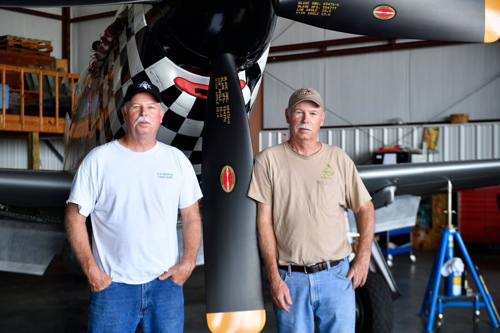 Stallion 51’s Campus of Higher Learning 10 Stallion 51 Maintence Richard and Peter Lauderback Photo by EAA Magazine EB1 6630 138011 copy