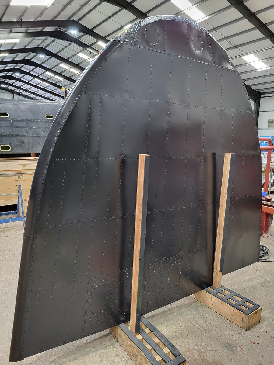 Lancaster NX611 ‘Just Jane’ – Restoration Update 225 14 Static wingtip painted and ready for display