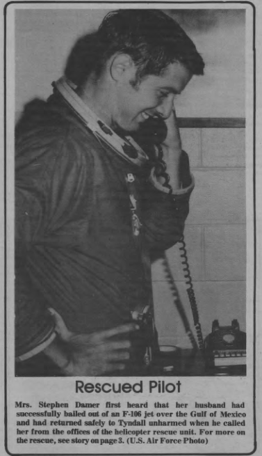 F-106 Pilot Downed in 1975 Returns to Tyndall 12 Stephen Damer a prior 2nd Fighter Interceptor Training Squadron F 106 Delta Dart instructor pilot at Tyndall Air Force Base