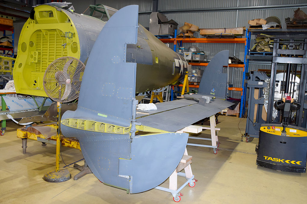 Australia’s P-38 Lightning Restorations: Inside a World-Class Workshop 17 Structurally complete horizontal stabiliser awaiting fitment to P 38 Lightning restoration