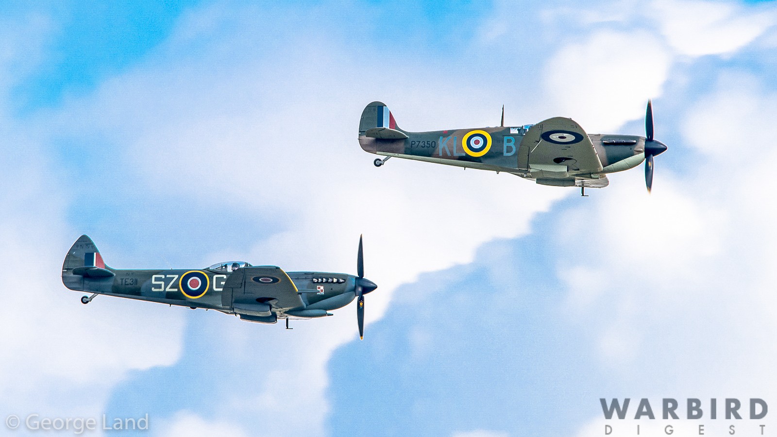 Imperial War Museum - Battle of Britain Air Show Report 23 Supermarine Spitfire F. Mk lla P7350 and Mk.L.F. XVle TE311 Z72 8278 copy