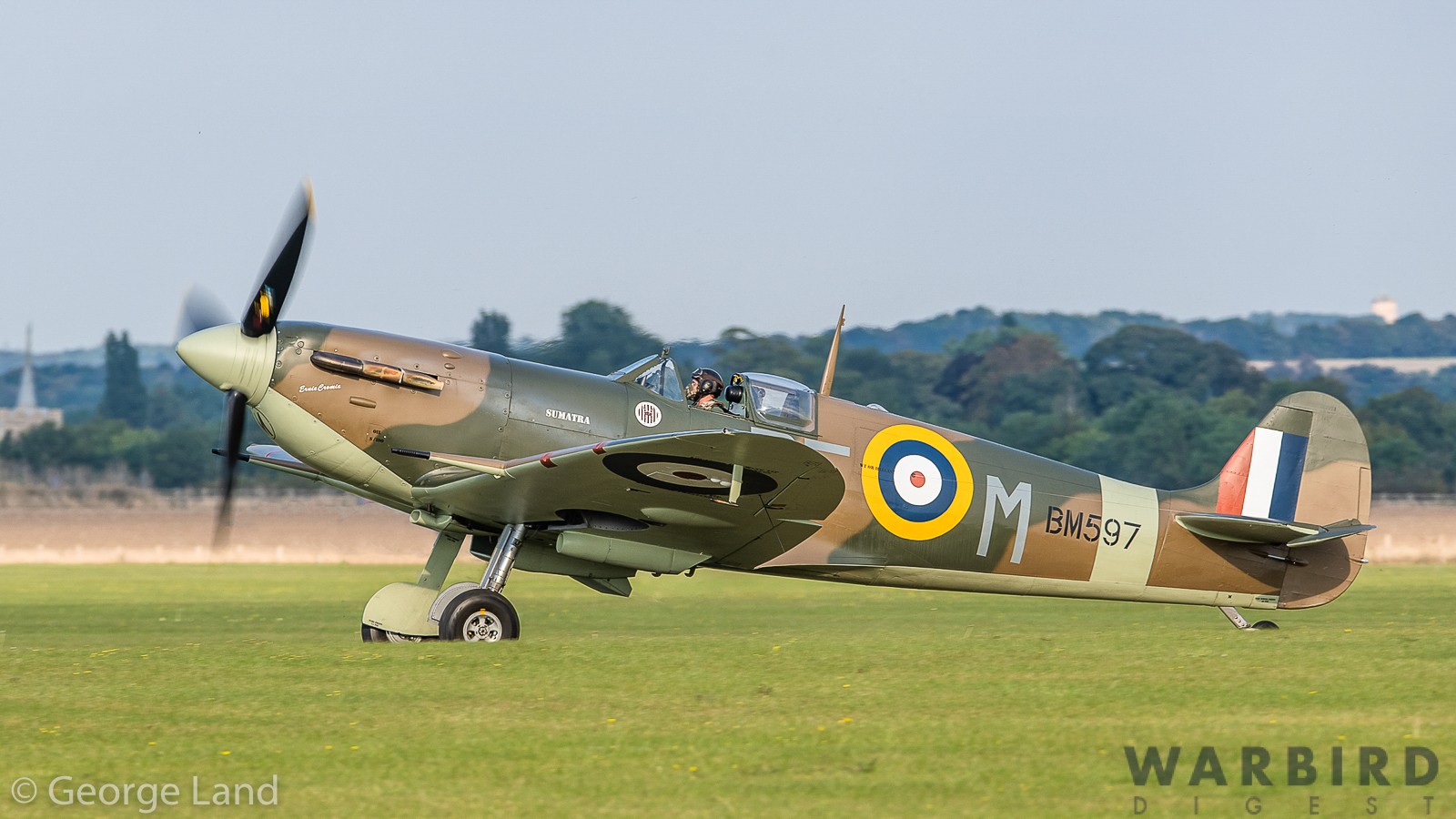 Imperial War Museum - Battle of Britain Air Show Report 43 Supermarine Vickers Armstrong Spitfire F.Mk .Vb BM597 G MKVB as Mk.llb RF M Sumatra F O Wiktor s Strzembosz No 303 PolishSquadron RAF 22303 Dywizjon Myliwski Z72 9830 copy