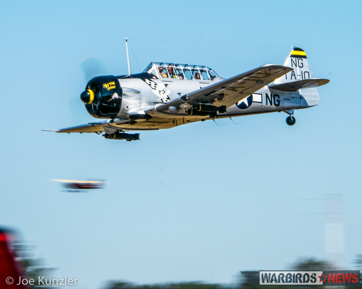 Props & Ponies at the Heritage Flight Museum - Air Show Report 26 A T-6D Texan on a low and fast flypast. (photo by Joe Kunzler)