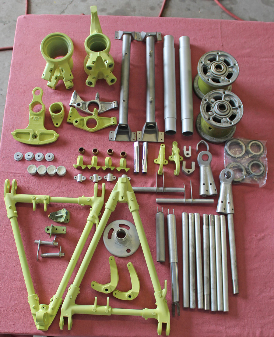 XP-82 Twin Mustang - September, 2014 Restoration Update 17 Just some of the many hundreds of tail gear components. (photo via Tom Reilly)
