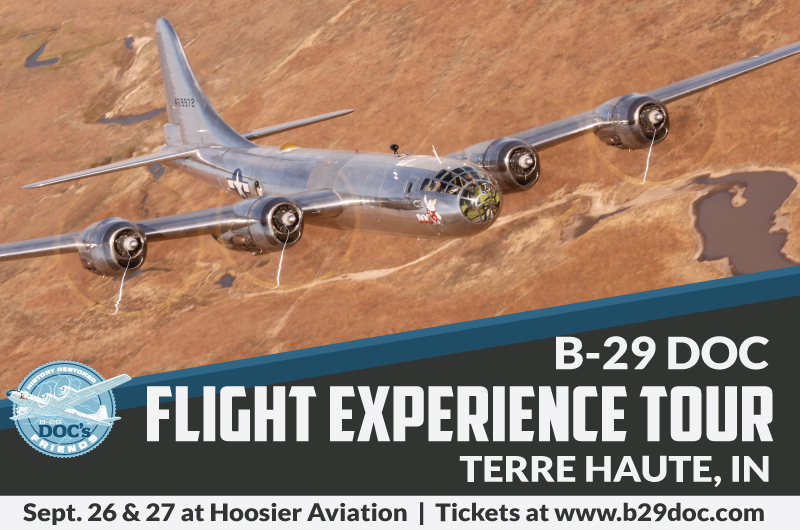 Terre Haute added to B-29 Doc Flight Experience Tour in September 10 Terre Haute added to B 29 Doc Flight Experience Tour in September