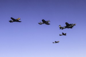 29th Annual Wings Over Houston Airshow October 26-27 14 Texas Flying Legends in formation (Image Credit: Wings Over Houston Airshow)