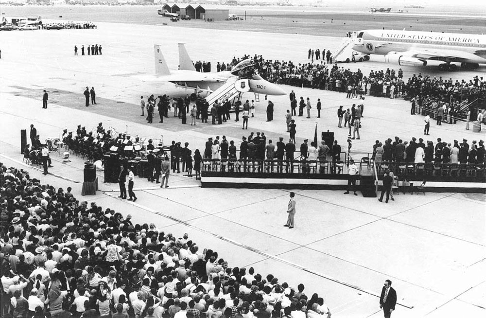 Today In Aviation History: McDonnell Douglas F-15 Eagle Officially Enters Service 11 The 555th Tactical Fighter Training Squadron known as the Triple Nickel was based at Luke AFB Arizona