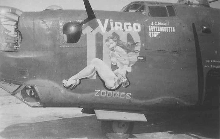 Props and Pin-Ups in World War II (and it’s just not girls in bikinis…) 17 The 834th Bomb Squadron called the “Flying Zodiacs”