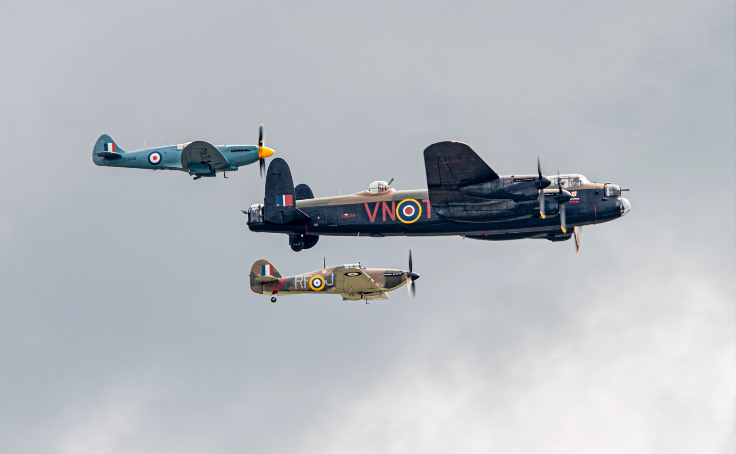 Battle of Britain Memorial Flight Members’ Day 2025 10 The Battle of Britain Memorial Flights three ship formation scaled