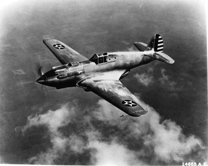 Today in Aviation History: First Flight of the Curtiss P-40 Warhawk 11 The Curtiss Wright XP 40 prototype 38 10 on its first flight 14 October 1938. Test pilot Ed Elliot is in the cockpit. San Diego Air and Space Museum Archives