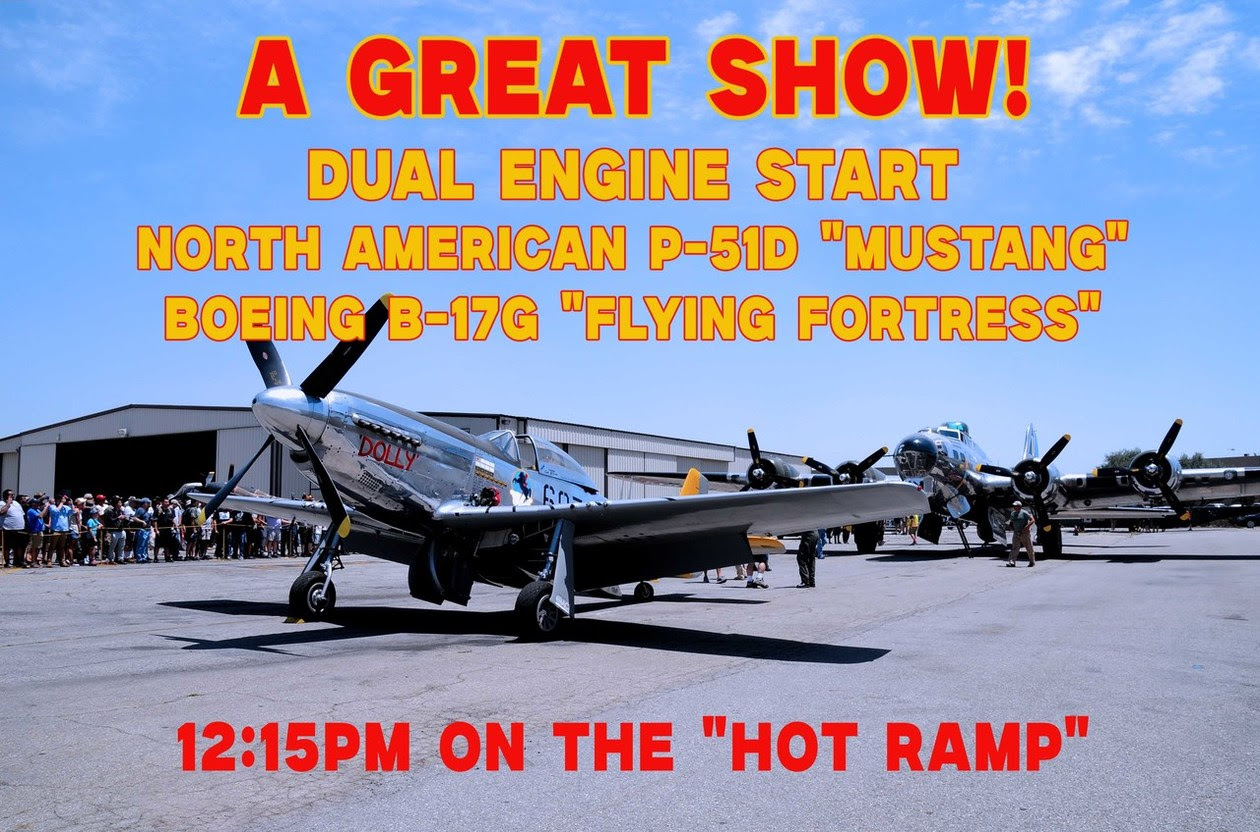 Planes of Fame Air Museum to Host B-17G Sentimental Journey and Fly P-51D Mustang at Hangar Talk 11 The Engine Start of the Boeing B 17G