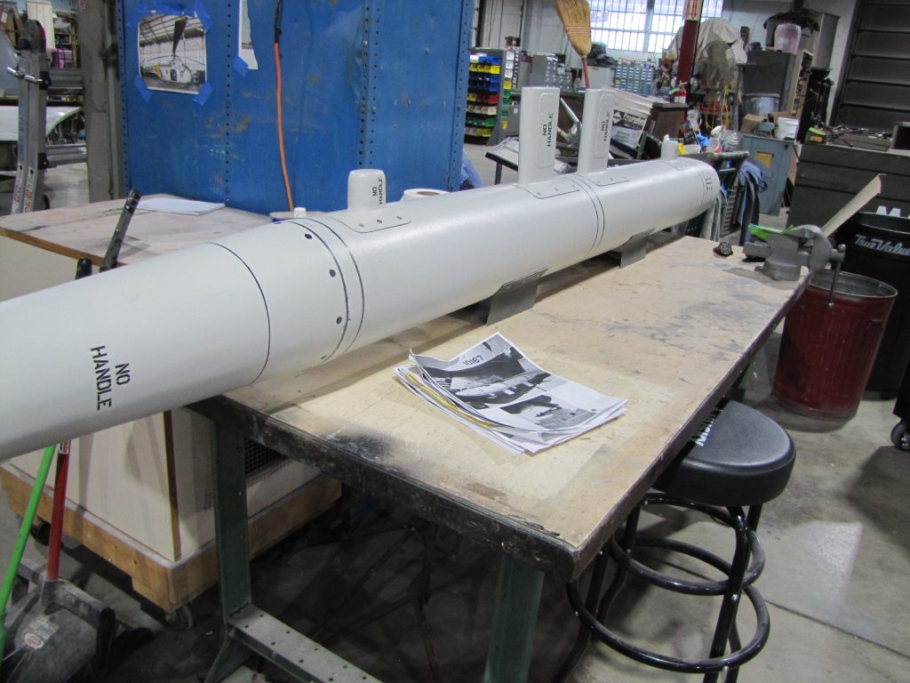 Restoration Progress at MAPS Air Museum 17 The F 105s ECM pod is almost finished.