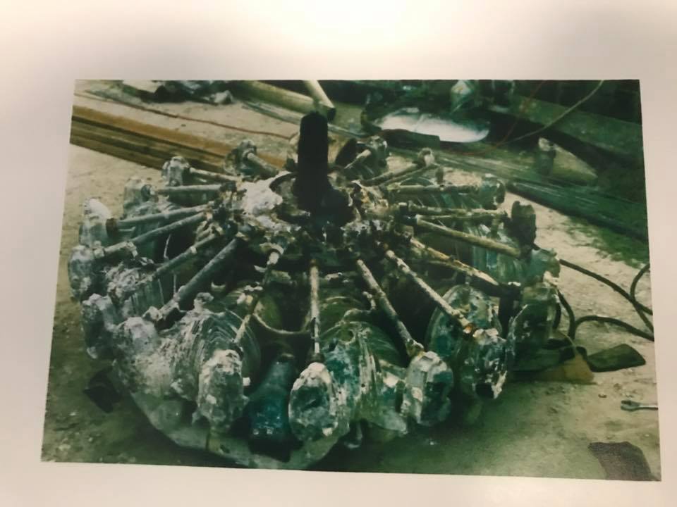 Mid America Flight Museum Acquires Grumman Duck 18 The Grumman Duck's heavily corroded engine after recovery. (photo via Mid America Flight Museum)