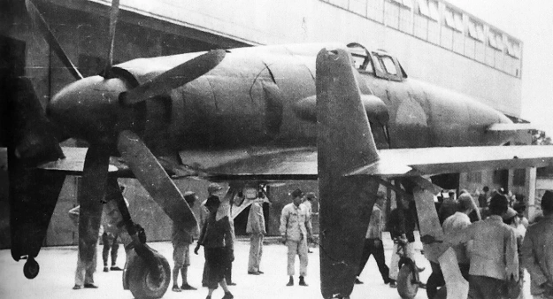 Today in Aviation History: First Flight of the Kyushu J7W Shinden 13 The J7W1 on display in Japan after it was repaired and painted