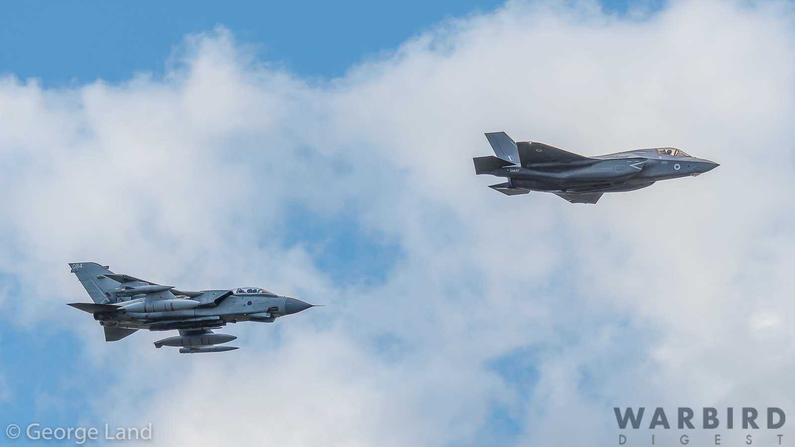 'TONKA' Farewell - Panavia Tornado Bowing Out of RAF Service 10 The RAFs New F 35B leading the Aircraft it is replacing the GR.4 Tornado D05 0808