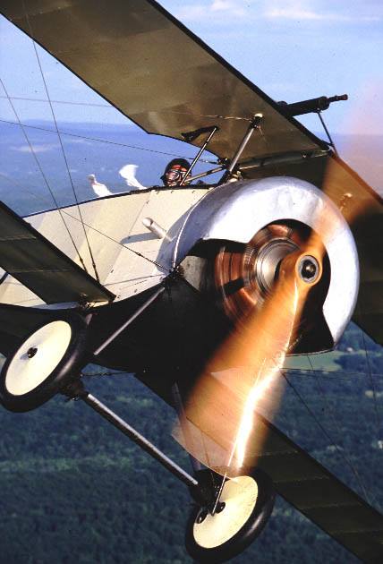 Rotary Engine in World War I Aircraft: An Interview with Mark Mondello 12 The Sopwith Pup flying with the spinning rotary engine clearly visible. Photo via Old Rhinebeck Airdrome