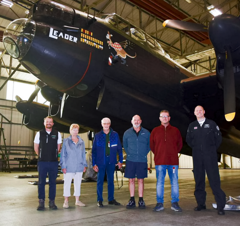 “On Freedom’s Wings” – Lancaster Bomber Sculpture Unveiled at Lincolnshire Gateway 12 The Trusts team made a reciprocal visit to BBMF on 10th September. Photo VIA BBMF