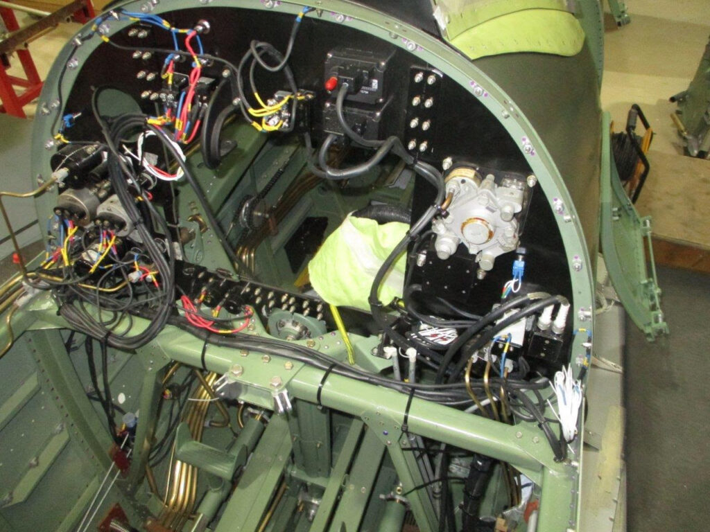 Aero Legends' Spitfire MJ444 Restoration - April Update 12 The back of MJ444s front cockpit instrument panel Photo Martin Overall