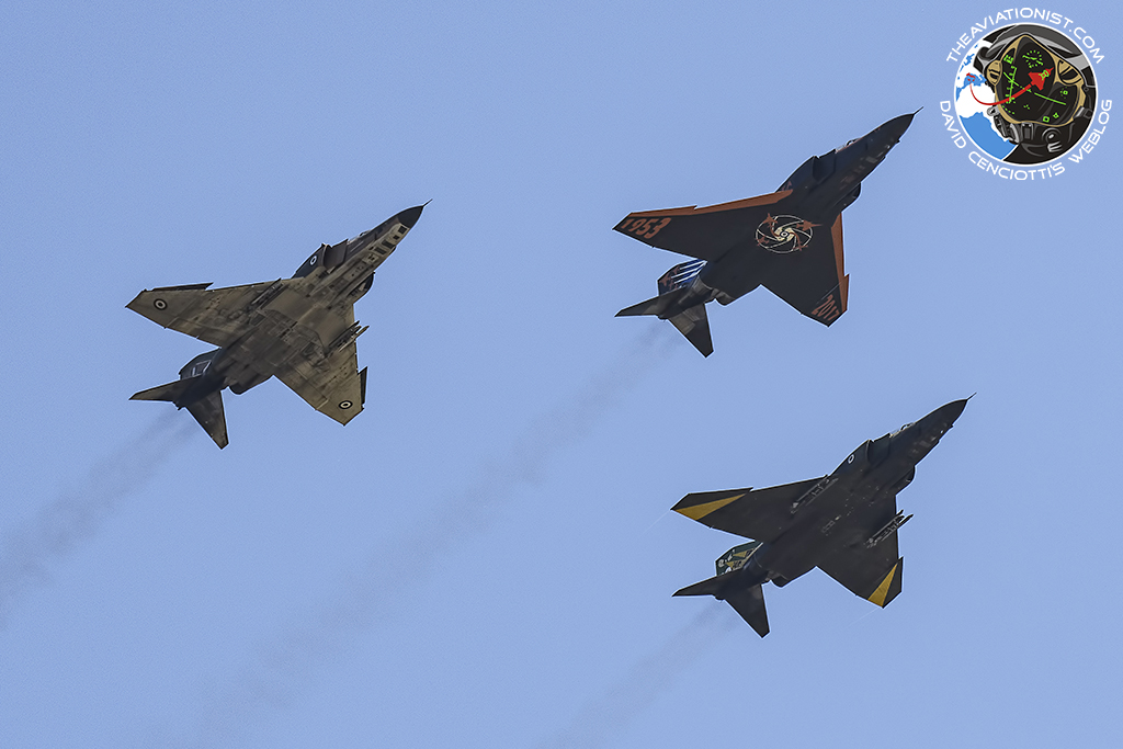 "The End of the Film" - Hellenic Air Force RF-4E Phantom II Retirement 15 The final trio overflying Larissa in formation.