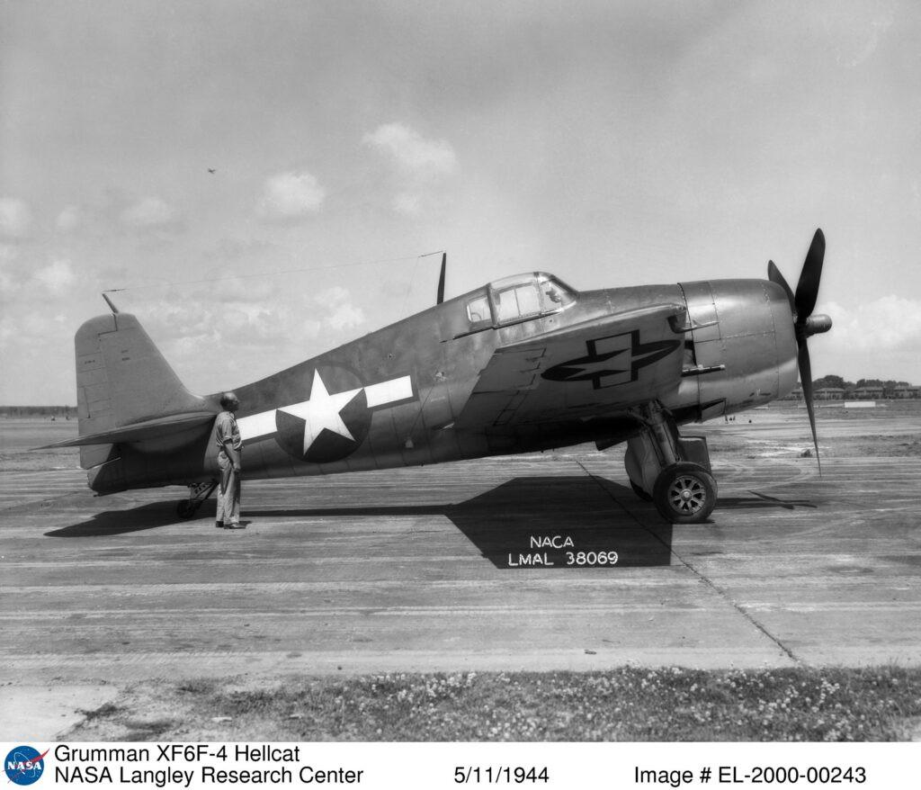 Today in Aviation History: First Flight of The Grumman F6F Hellcat 13 The first prototype Hellcat was converted to the XF6F 4 configuration seen here at NACA Langley Field Virginia in 1944. NASA