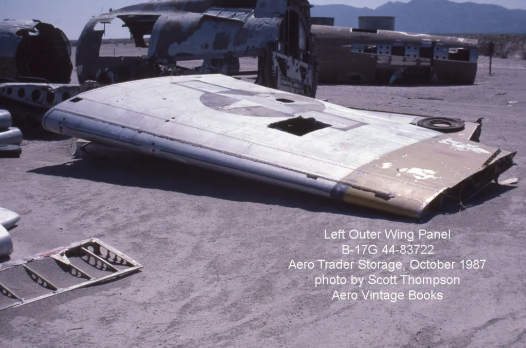 B-17G Champaign Lady - Restoration Update - Summer 2023 19 The left outer wing panel as seen in October 1987