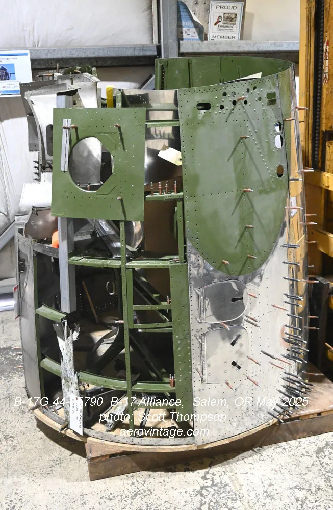 From Gas Station Landmark to Iconic Warbird Restoration: The Remarkable Revival of B-17 Flying Fortress "Lacey Lady" 18 The nacelle for the number 1 engine left outboard The engine firewall