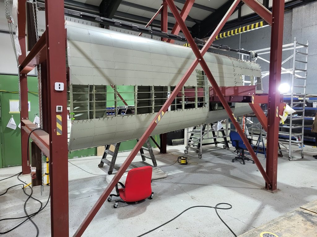 Avro Lancaster B.VII NX611 ‘Just Jane’ – Restoration Update 245 15 The rear fuselage of NX611 during a break between riveting sessions