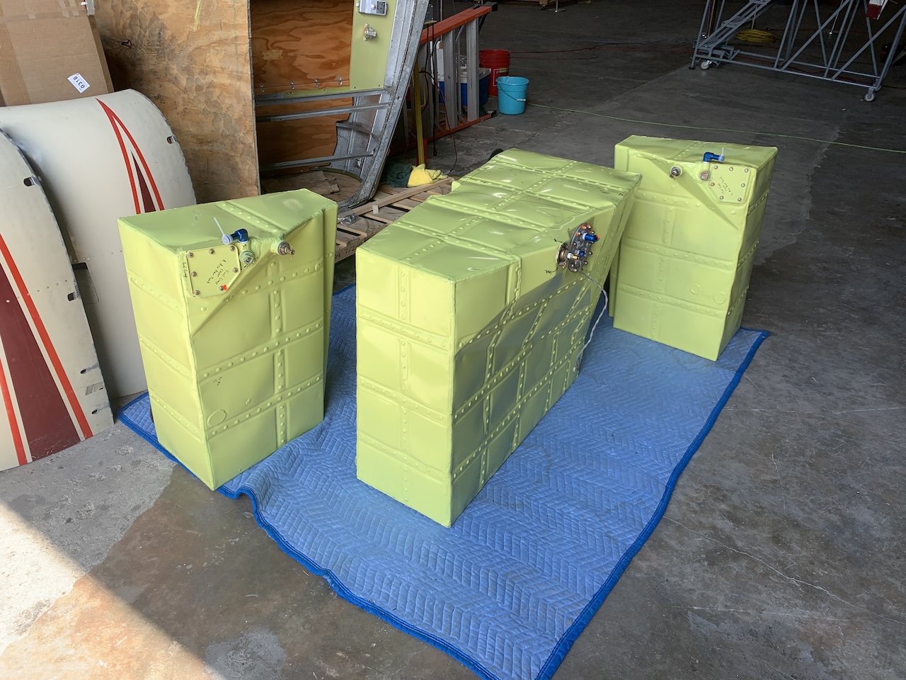 Progress Continues on Hollywood Bomber Beech 18 Restoration 11 The troublesome trio of fuel tanks