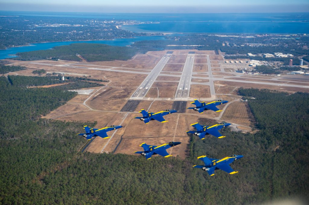 Experience the Blue Angels at the National Naval Aviation Museum: 2025 Practice Schedule Announced 17 The world famous Blue Angels are based at NAS Pensacola and can be seen practicing over the Museum at NAS Pensacola on select days throughout the year