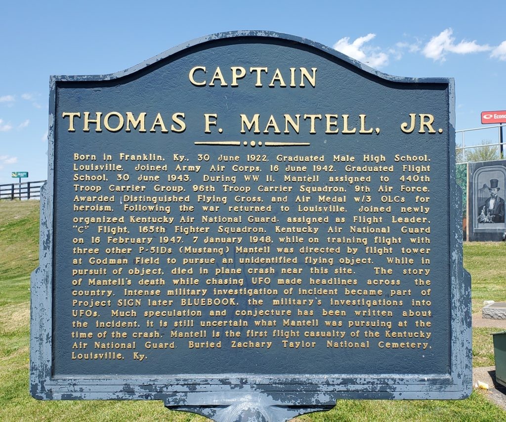 F-51s vs UFOs 12 Thomas Mantell Histocial Marker Simpson County Historical Society