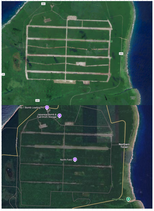 Tinian’s Historic WWII Airfield Undergoing Major Reconstruction 11 Tinian Airfiled Copernicus and Google Images
