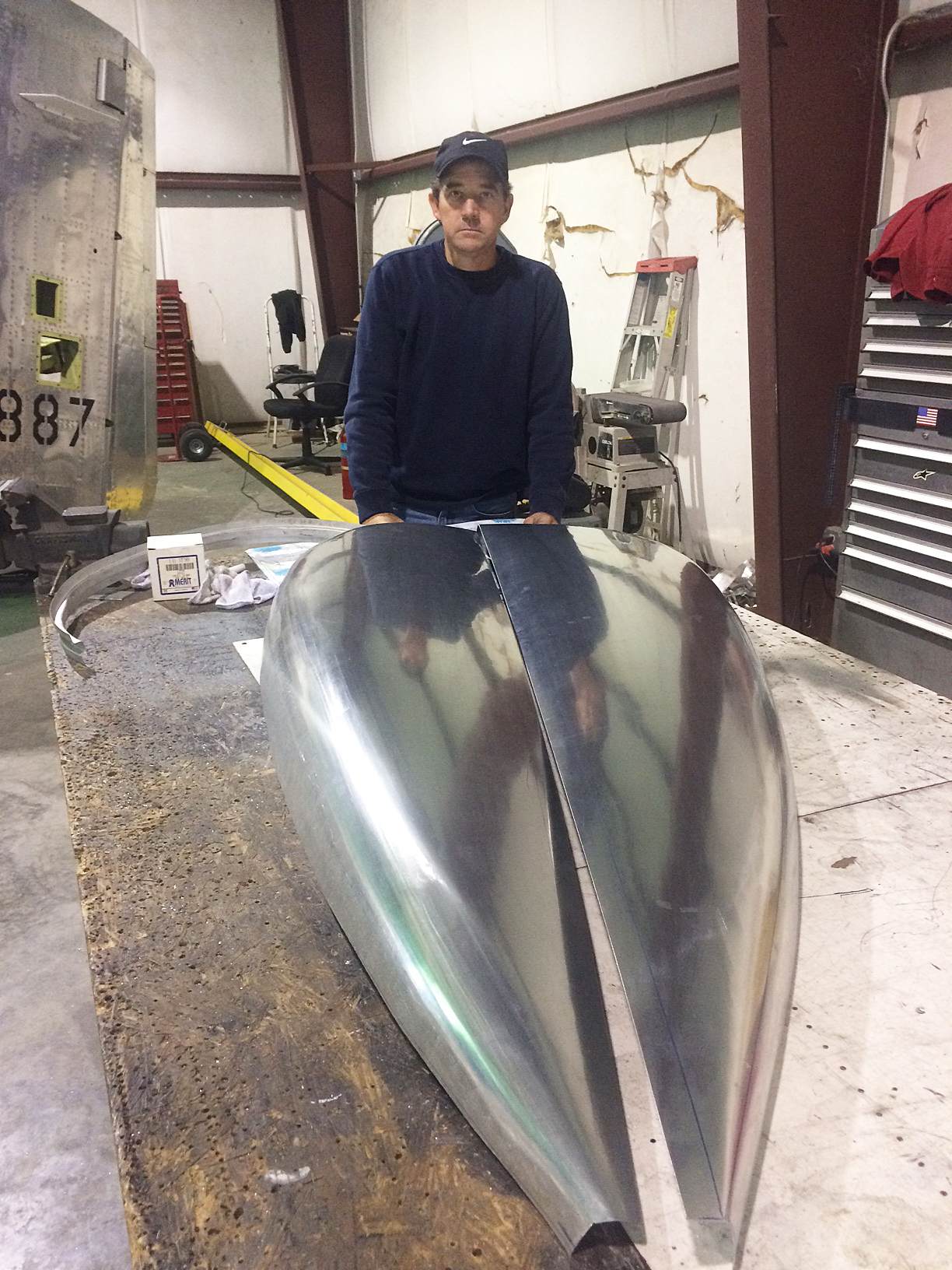 XP-82 Twin Mustang - November 2016 - Restoration Update 15 The exquisitely re-manufactured upper wingtip skins. (photo via Tom Reilly)