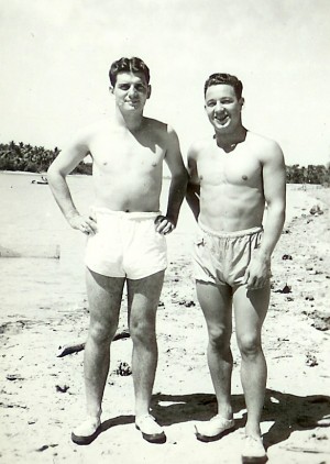 Interview with a Black Sheep 15 Ed Harper with his freind Tom Emrich ( Photo by Bruce Gamble Collection)