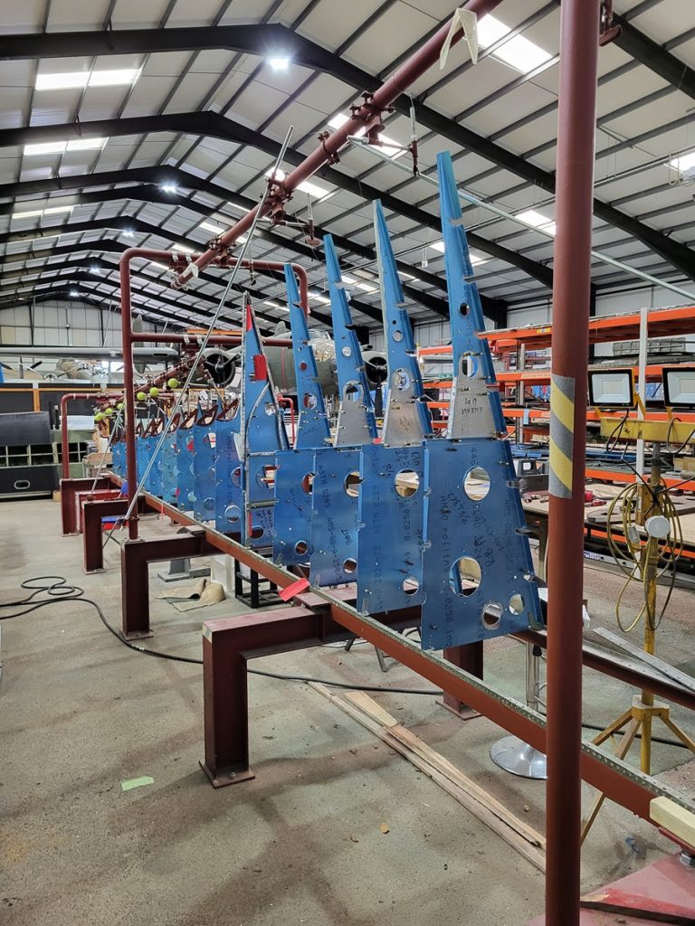 Avro Lancaster B.VII NX611 ‘Just Jane’ – Restoration Update 246 11 Trailing edge ribs in the jig