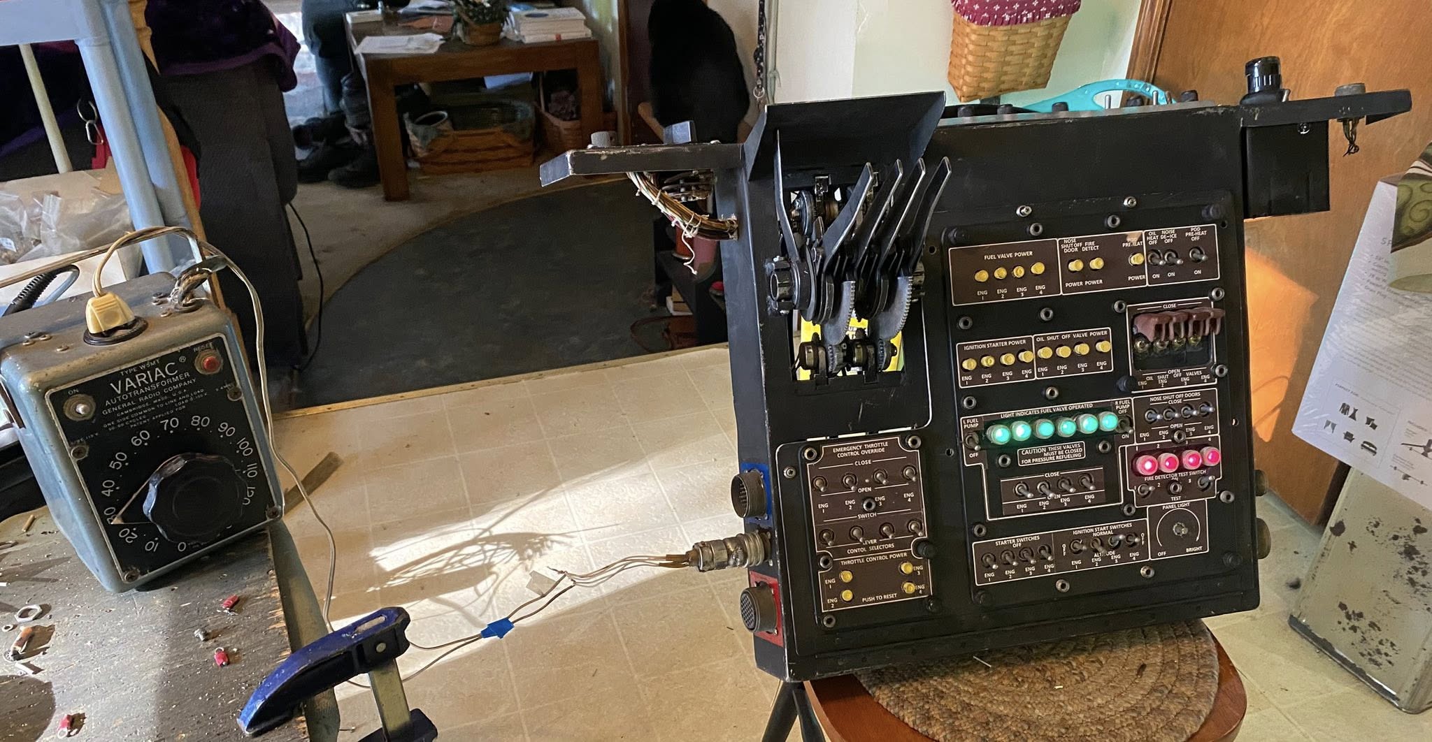 Building the Last Convair B-36: Handmade Peacemaker Cockpit Project Progresses 15 Turbo Jet Console 1