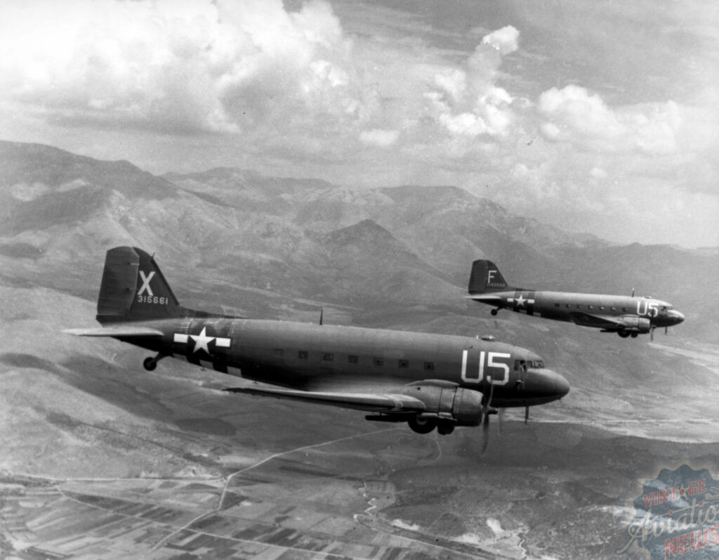 Today in Aviation History: Last Operational Douglas C-47 Skytrain Was Retired 11 Two Douglas C 47 Skytrains. Nearest the camera is C 47A 90 DL 43 15661. The further airplane is C 47A 65 DL 42 100550. U.S. Air Force