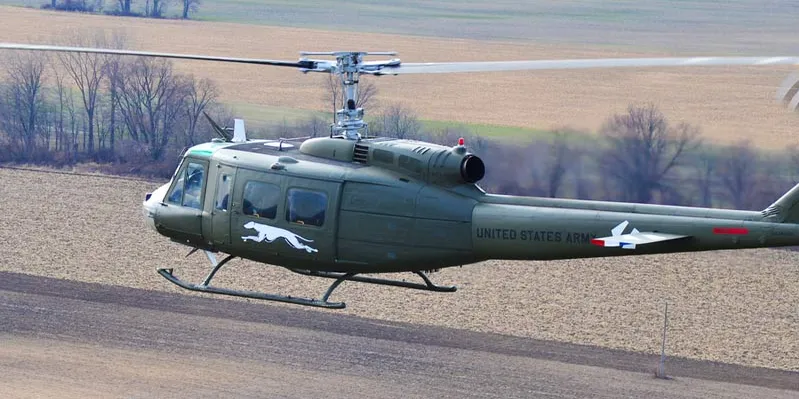 Vietnam-Era Huey Helicopter to Fly Over Portage and Kalamazoo 11 UH 1H Huey Greyhound 66 01126