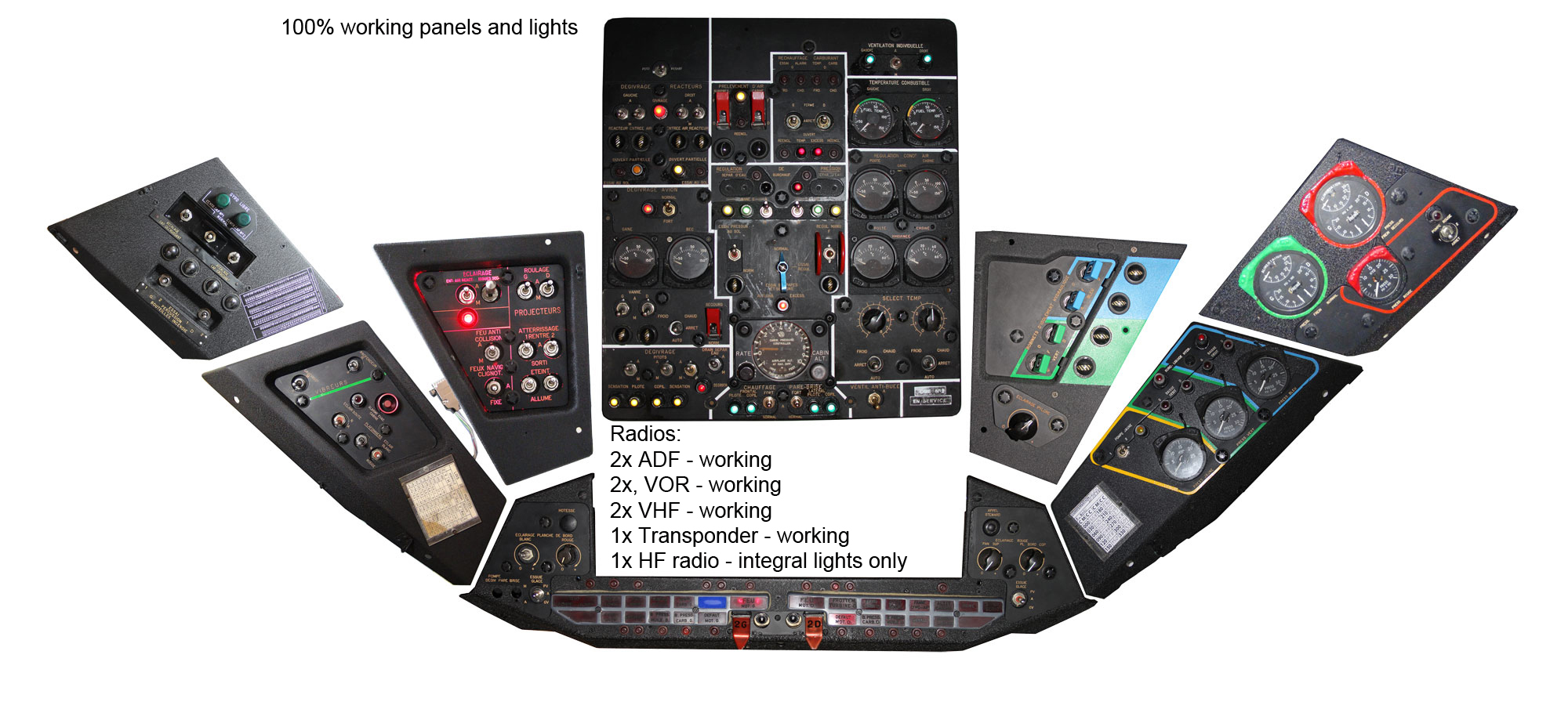Sud Aviation Caravelle Cockpit Simulator 27 UP-Panels-ALL copy