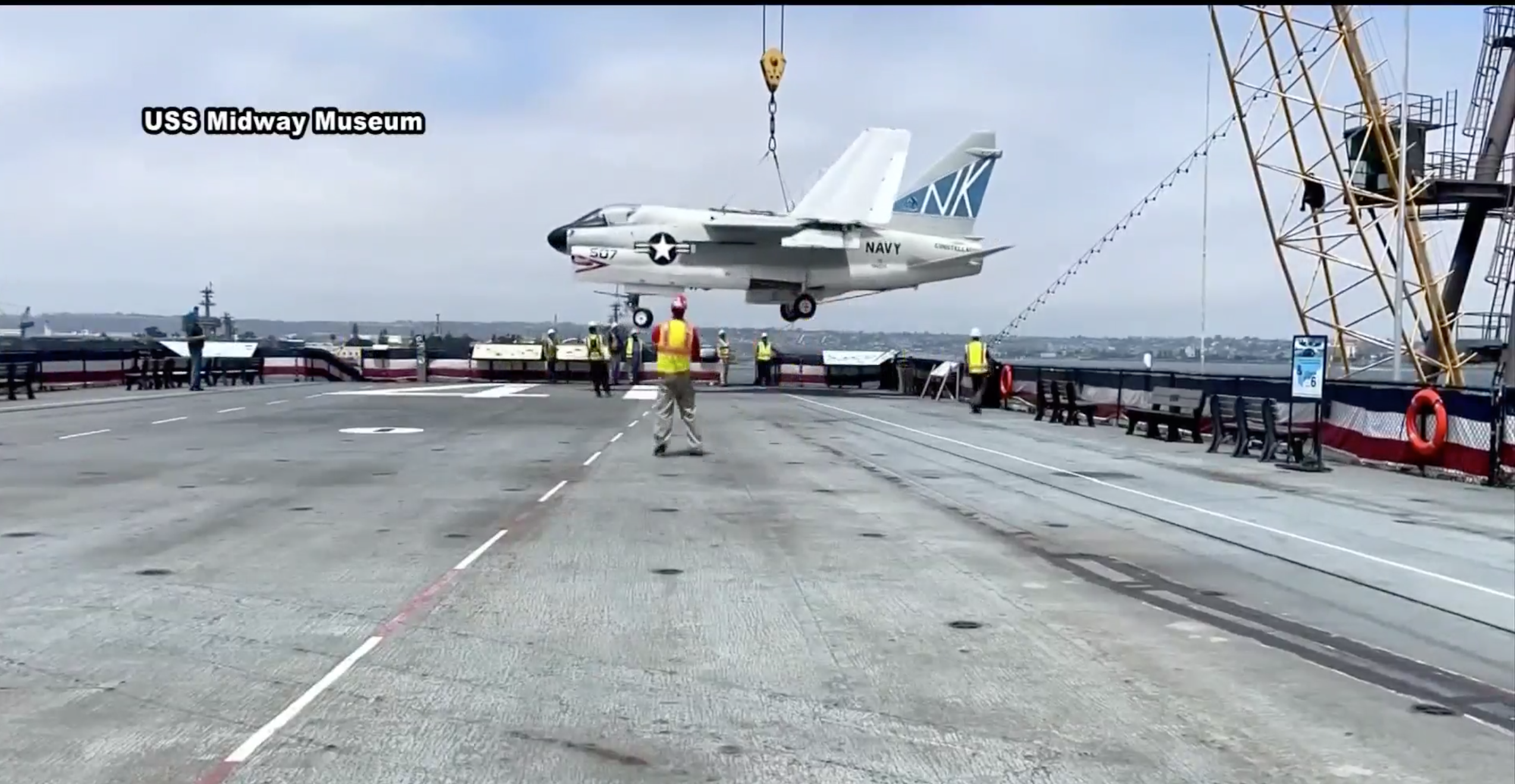 USS Midway Museum A-7B Corsair II Returns from Restoration 12 USS Midway Museum Navy A 7 Corsair