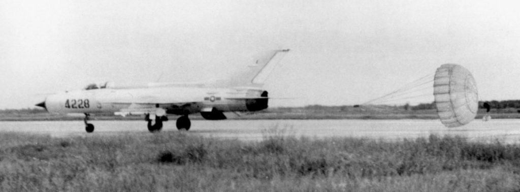 Today in Aviation History: Launch of Operation Bolo 11 VPAF MiG 21 landing with chute