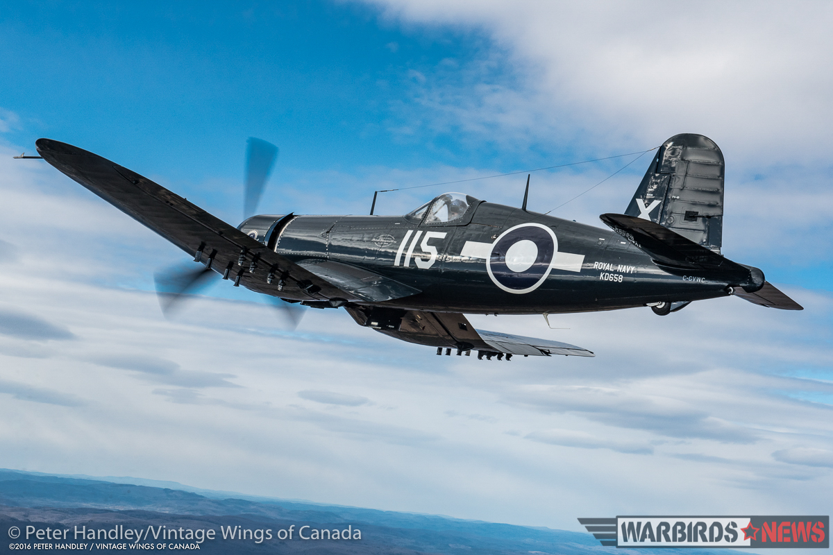 Vintage Wings of Canada Corsair - Interview With Test Pilot Paul Kissman 25 A gorgeous final shot of Paul Kissman in the Corsair. (photo by Peter Handley)