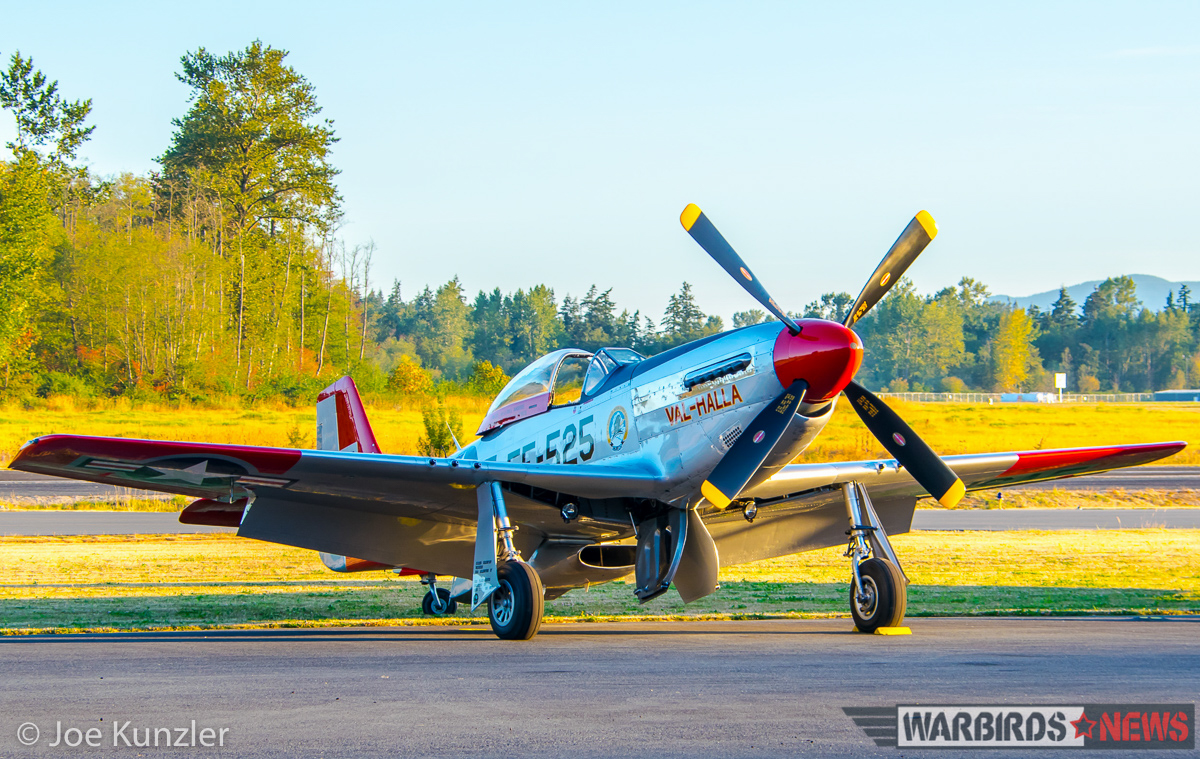 Props & Ponies at the Heritage Flight Museum - Air Show Report 16 Val Halla at sunrise. (photo by Joe Kunzler)