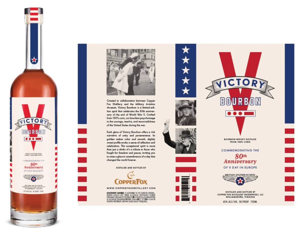 Raising a Glass to History: Victory Bourbon Honors the 80th Anniversary of V-E Day 15 Victory Bourbon Bottle and Label Image