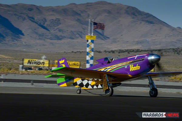 2013 Reno Air Races: The Fifth and Final Day of Racing 10 Winner of the 2013 Gold Unlimited, Steve Hinton and P-51D Mustang, Voodoo. (Image Credit: Moose Peterson)